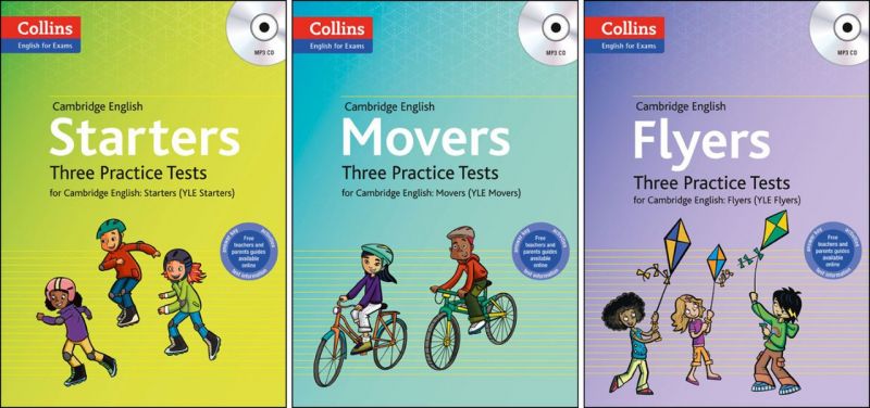 Collins three pactise tests Pre A1 Starters - A1 Movers - A2 Flyers