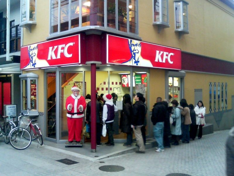 Đêm Giáng Sinh tại cửa hàng KFC