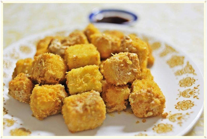 Đậu phụ non rán ruốc