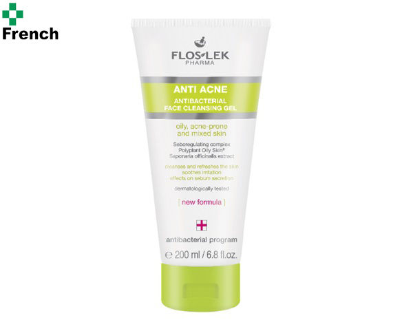 Floslek Antibacterial face cleansing gel 200ml (Sữa rửa mặt cho da dầu mụn)
