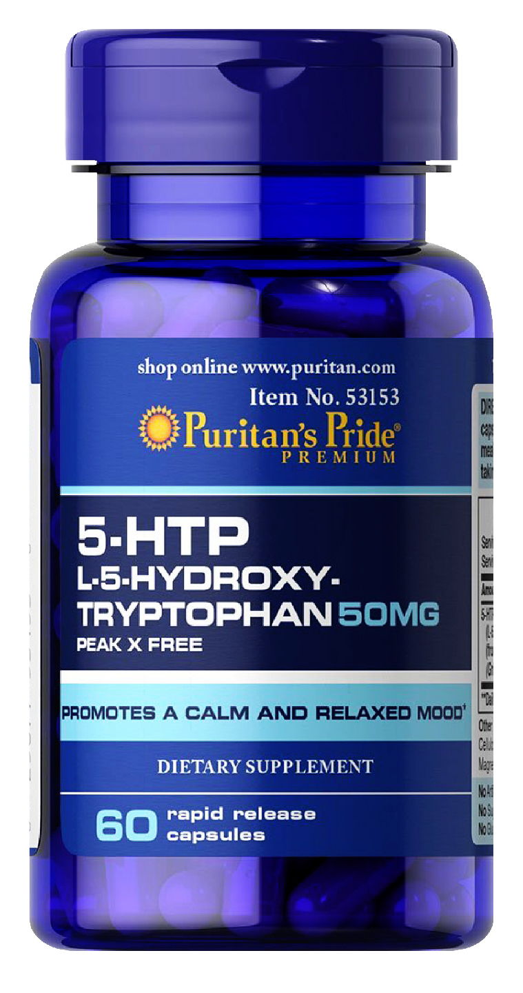 Giảm stress từ viên uống Puritan’s Pride 5-HTP 100mg L-5-Hydroxy Tryptophan
