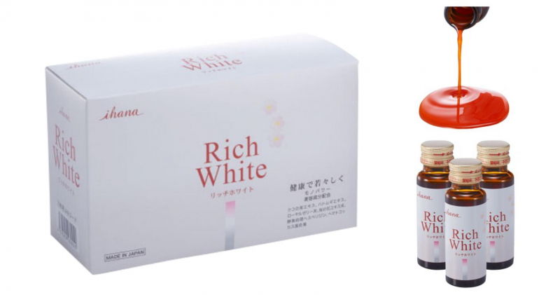 Nước Uống Trắng Da Collagen Rich White Ihana Nhật Bản