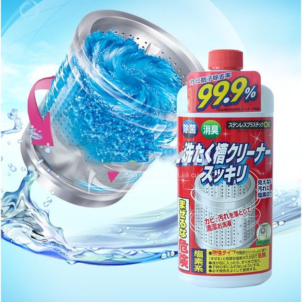 Nước tẩy vệ sinh lồng máy giặt Rocket 99,9% - Nhật bản