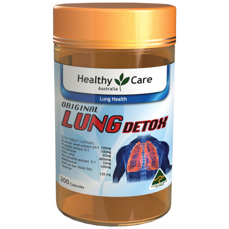Thực phẩm chức năng Viên uống giải độc phổi Healthy Care Original Lung Detox Úc