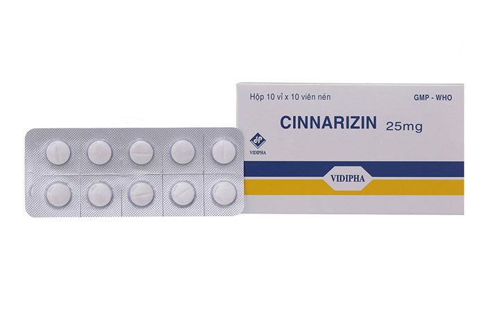 Thuốc chống say tàu xe, rối loạn tiền đình Cinnarizin