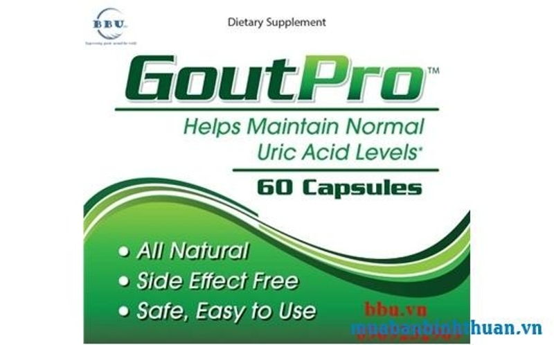 Thuốc điều trị bệnh GoutPro Uric Acid Cleanse Inflammation Supplement