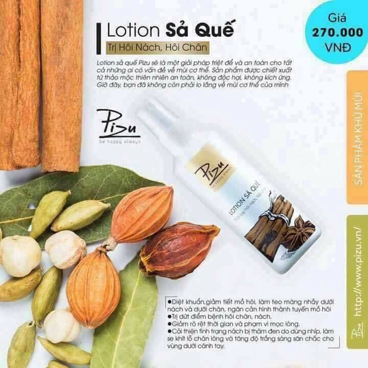 Trị hôi nách Lotion sả quế Pizu