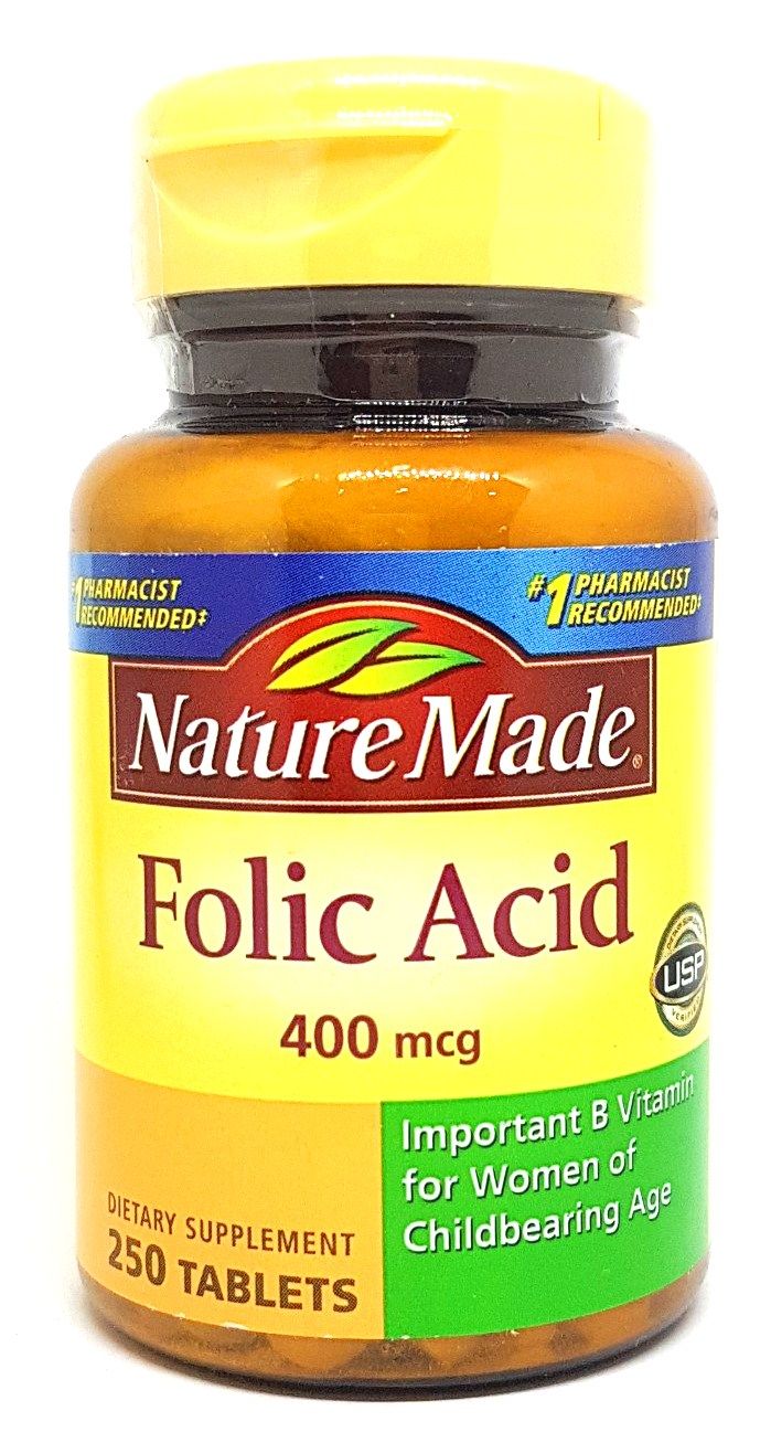 Viên uống hỗ trợ bổ sung Acid Folic 400mcg Nature Made