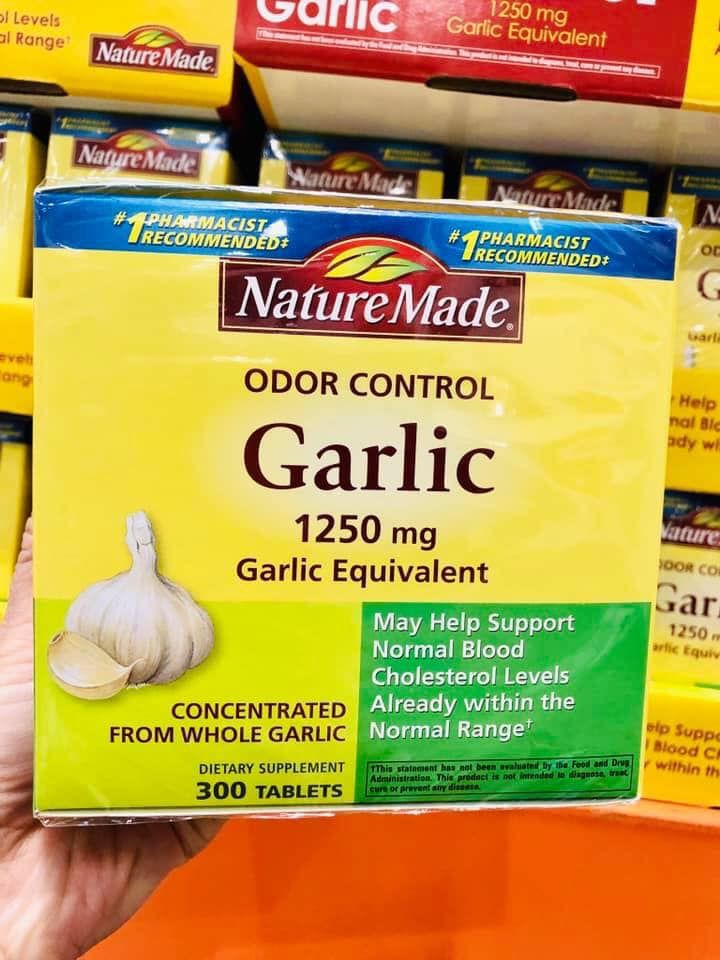 Viên uống tinh dầu tỏi Nature Made Odor Control Garlic của Mỹ