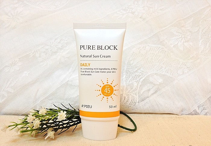 A’Pieu Pure Block Natural Sun Cream SPF50+ PA+++