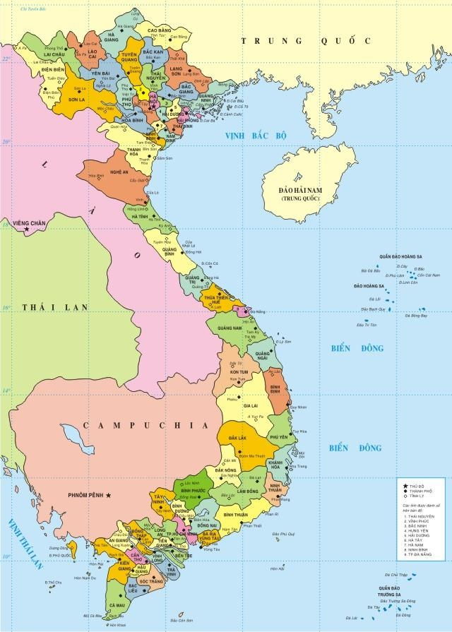 Bài văn tả tấm bản đồ Việt Nam số 4