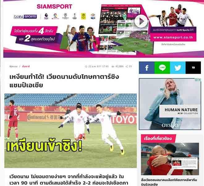 Báo chí Thái Lan ngưỡng mộ