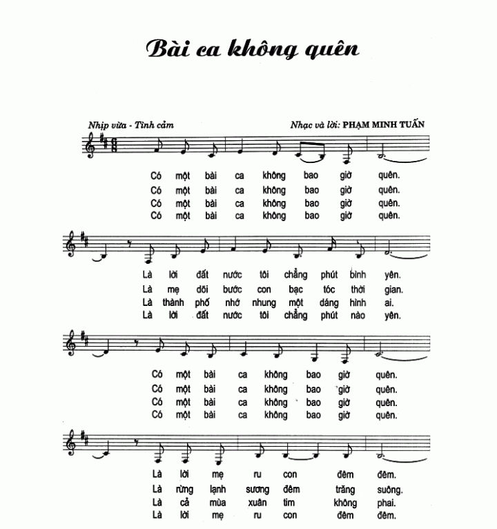 Bài ca không quên Bài ca không quên
