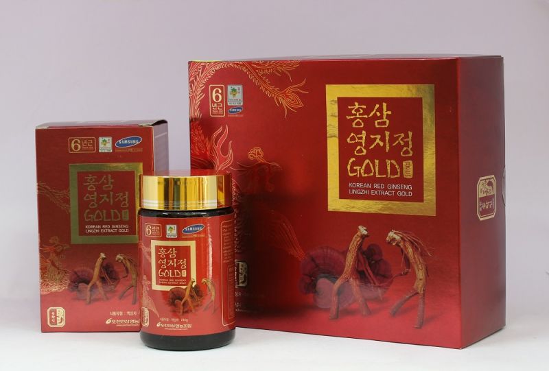 Cao Hồng Sâm Linh Chi Pocheon Korean Red Ginseng Lingzhi Extract Gold