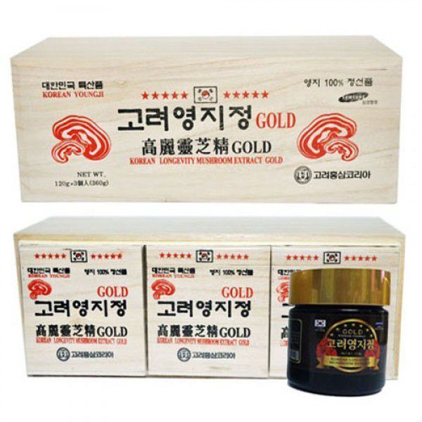 Cao Linh Chi KGS Korean Longevity Mushroom Extract Gold Hộp Gỗ 360g