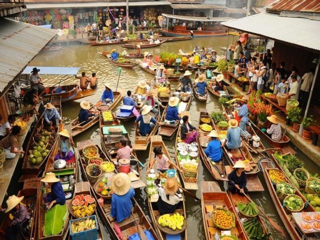 Chợ nổi Damnoen Saduak - Thái Lan