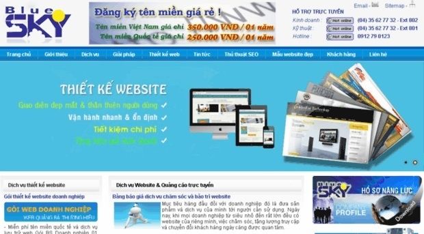 Công ty thiết kế website Bluesky