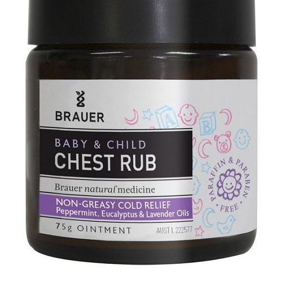 Dầu bôi nóng áp ngực dành cho trẻ Brauer– Baby & Child Chest Rub