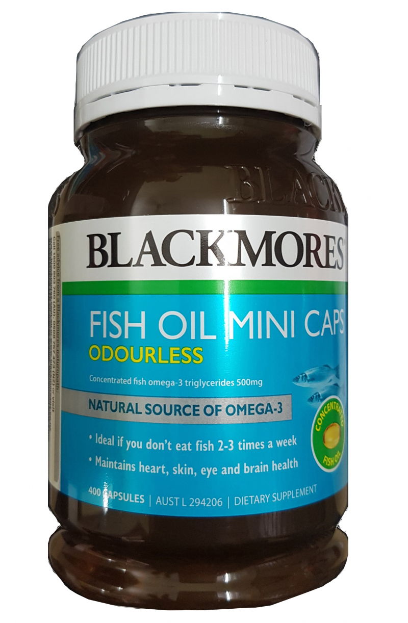 Dầu cá không mùi Blackmores Odourless Fish Oil mini Capsules của Úc