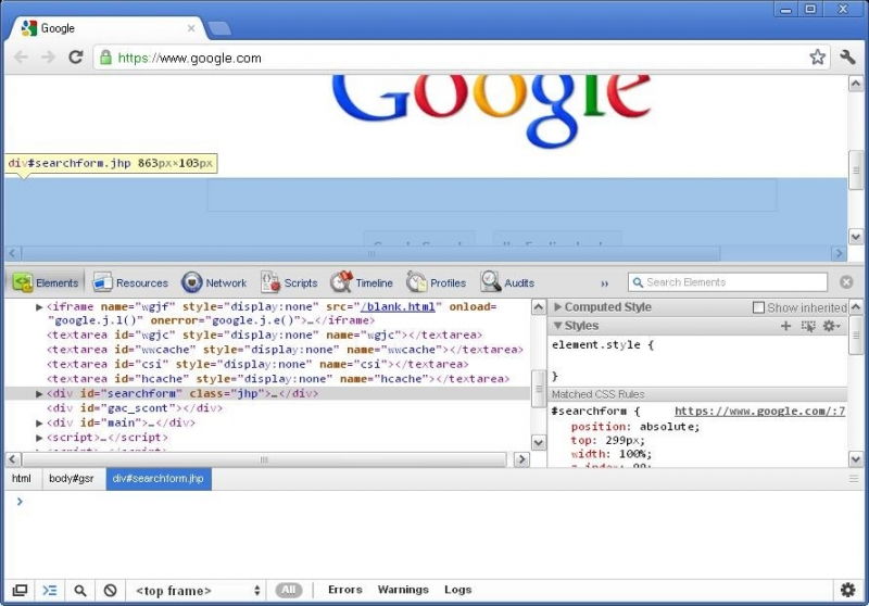 DevTools Google Chrome