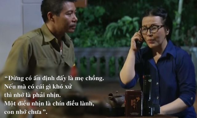 Đừng có ấn định ấy là mẹ chồng Nếu mà có cái gì khó xử thì nhớ là phải nhịn Một điều nhịn là chín điều lành, con nhớ chưa Đừng có ấn định ấy là mẹ chồng Nếu mà có cái gì khó xử thì nhớ là phải nhịn Một điều nhịn là chín điều lành, con nhớ chưa