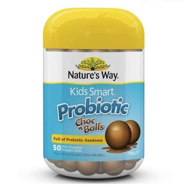 KẸO LỢI KHUẨN HƯƠNG SOCOLA NATURE'S WAY KIDS SMART PROBIOTIC CHOC BALL