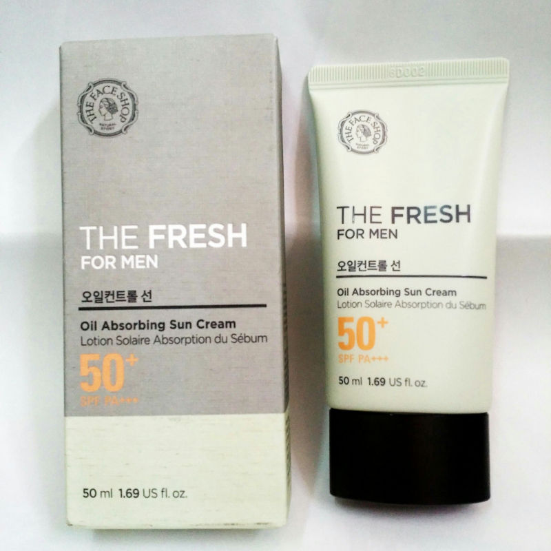 Kem chống nắng cho nam TheFaceShop The Fresh For Men Oil Absorbing Sun Cream SPF50+ PA+++