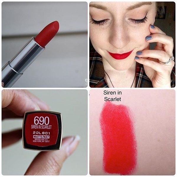 MAYBELLINE CREAMY MATTE LIP COLOR ( 690 – Siren in Scarlet) 180k