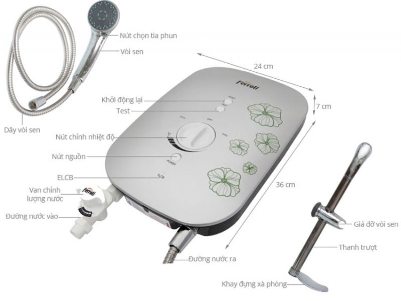 Máy nước nóng Ferroli Divo SSN 4.5S