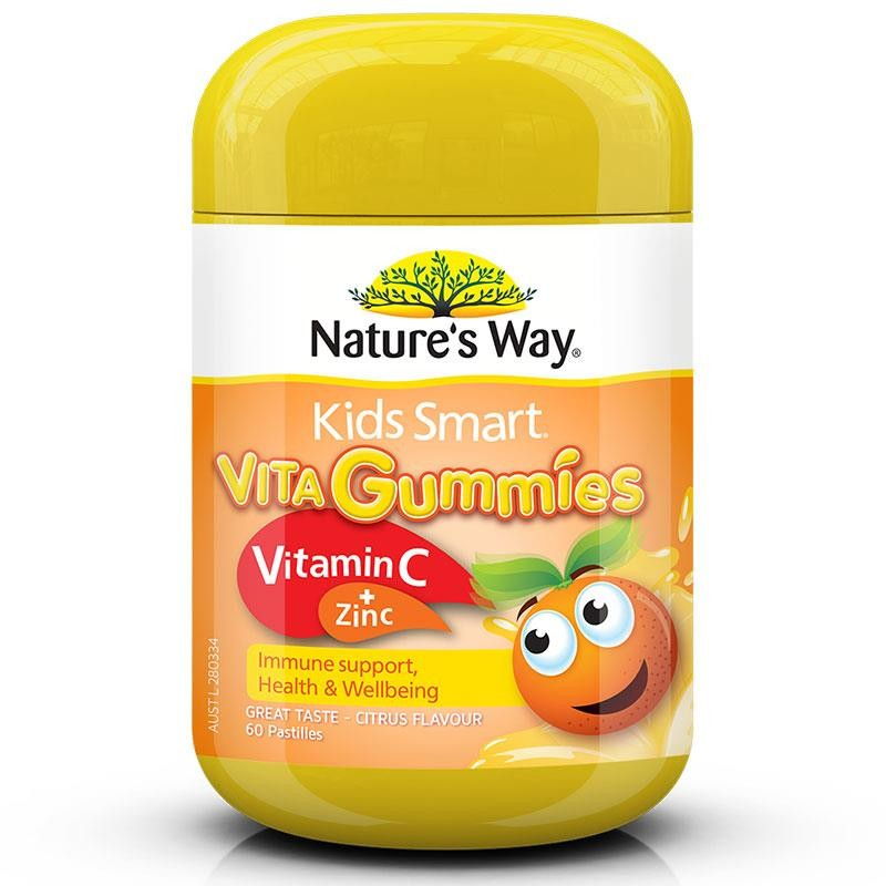 Nature’s Way Kids Smart Vita Gummies Bổ Sung Vitamin C Và Kẽm Cho Bé