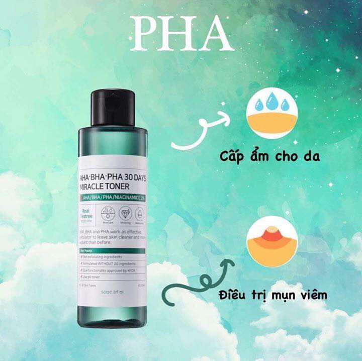 Nước hoa hồng trị mụn Some By Mi AHA-BHA-PHA 30 Days Miracle Toner 150ml