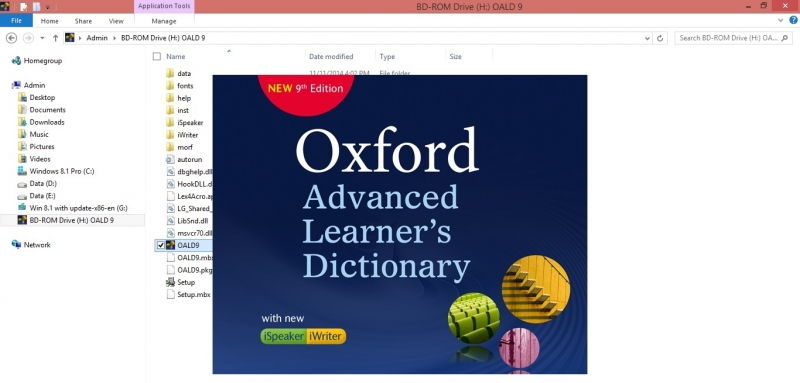 Phần mềm Oxford Dictionary