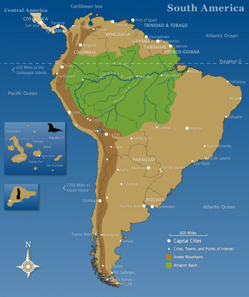 Rừng rậm nhiệt đới Amazon - Nam Mỹ (7,000,000 km vuông)