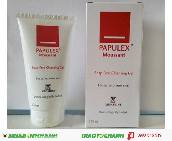 SỮA RỬA MẶT TRỊ MỤN PAPULEX MOUSSANT SOAP FREE CLEANSING GEL