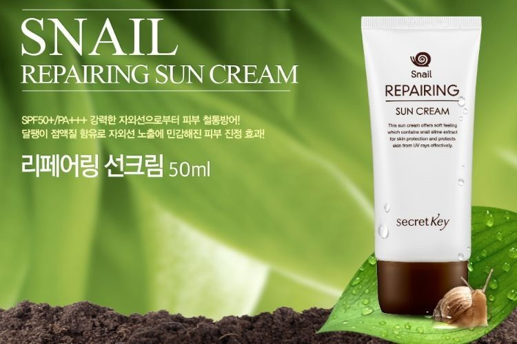 Secret Key Snail Repairing Sun Cream SPF50+ PA+++