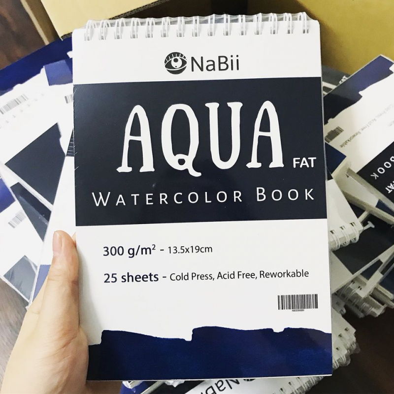 Sổ vẽ màu nước NaBii Aqua Fat
