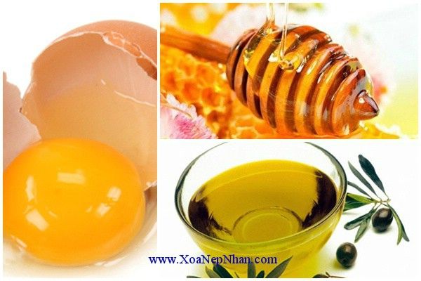 Sử dụng dầu olive, mật ong, trứng gà