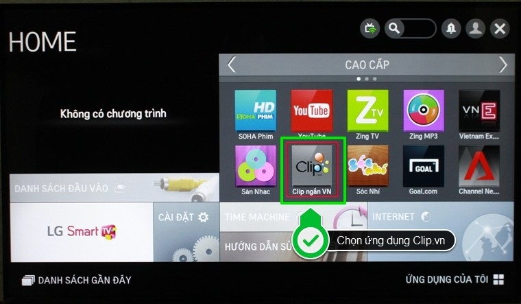 Sử dụng ứng dụng của Smart Tivi