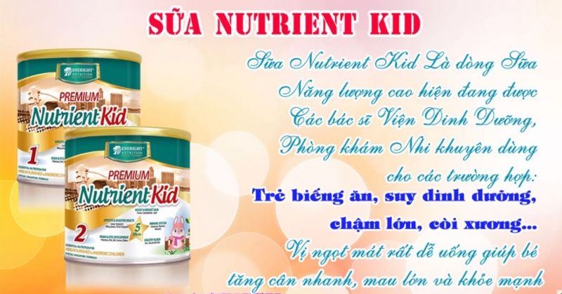Sữa Nutrient Kid của ENERIGHT dòng sữa cao năng lượng