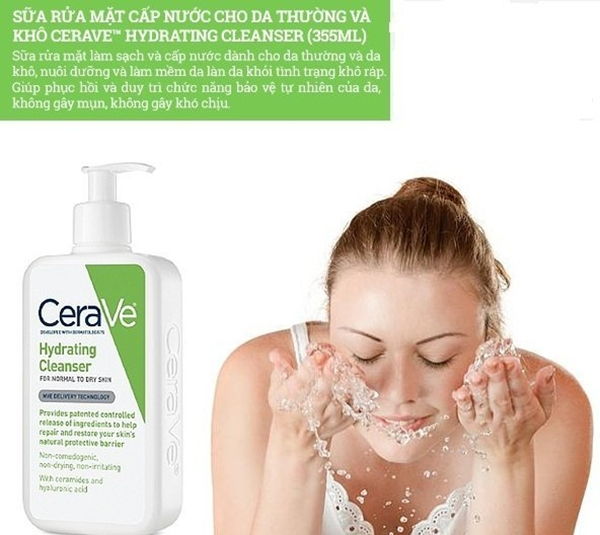 Sữa rửa mặt Cerave Hydrating Cleanser