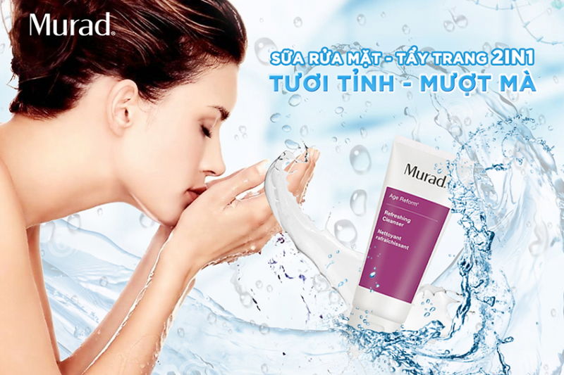 Sữa rửa mặt & Tẩy trang giúp làm sạch và tươi tỉnh da Murad Refreshing Cleanser