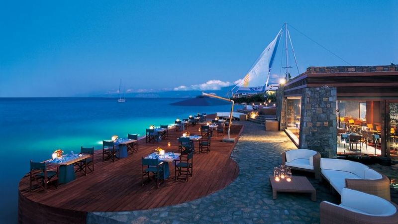 Thalassa Waterfront Restaurant, In Elounda, Crete, Hy Lạp