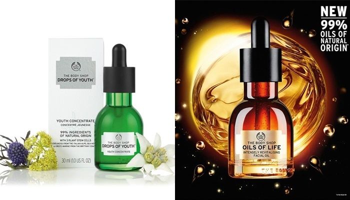 The Body Shop Drops Of YouthTM và Oils Of Life