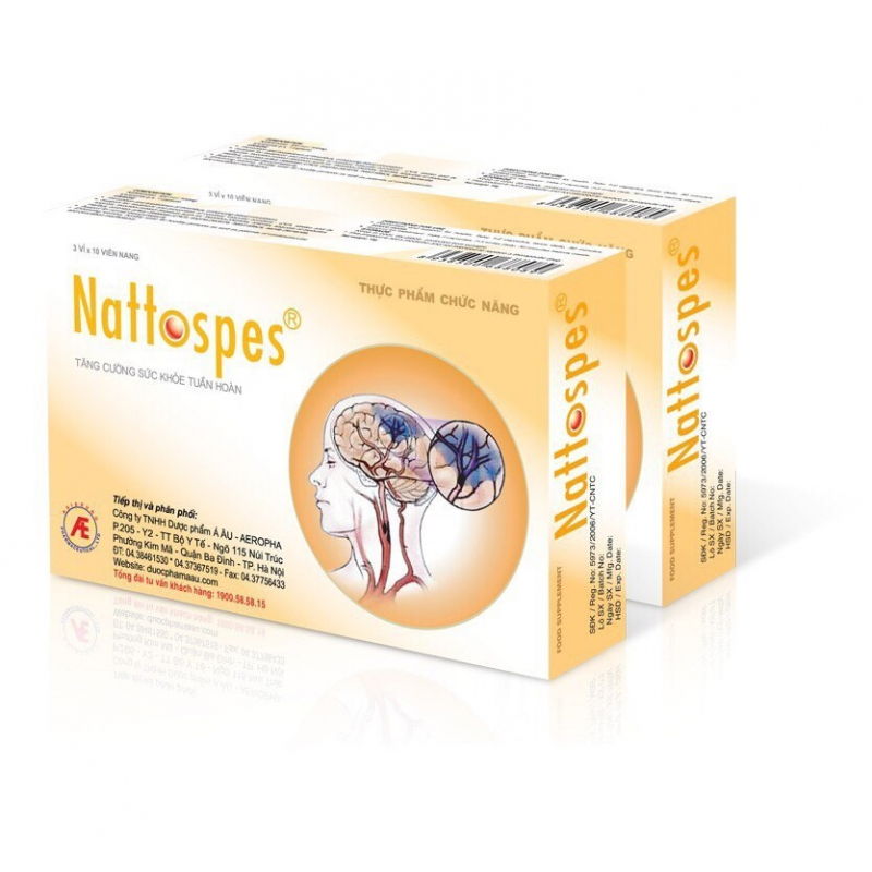 Thực phẩm chức năng Nattospes – Hỗ trợ điều trị và phòng ngừa tai biến mạch máu não (đột quỵ)