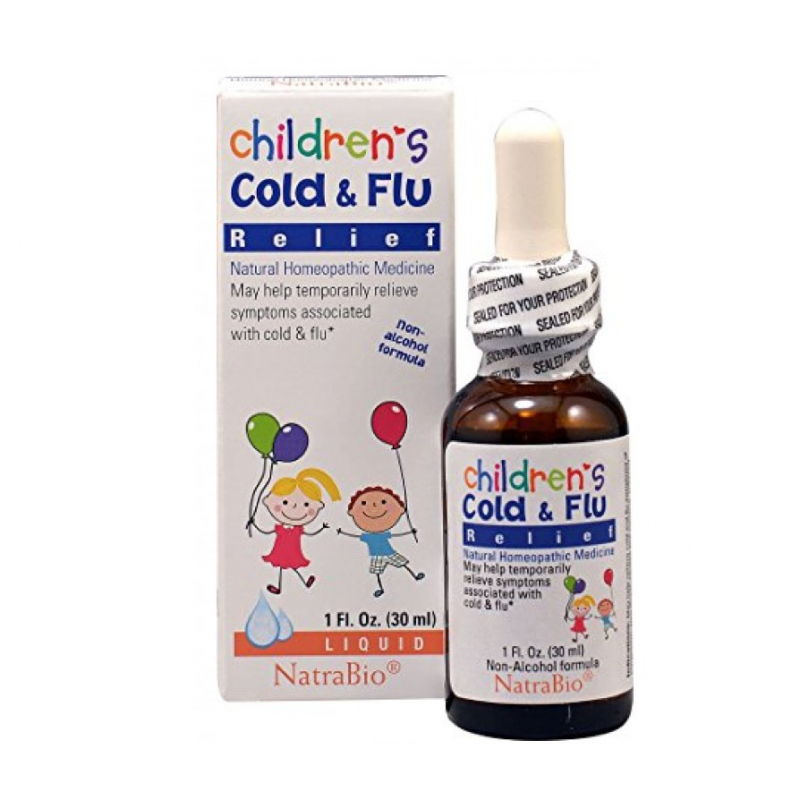 Thuốc Siro cảm cúm Children Cold & Flu Relief Natrabio của Mỹ 30ml