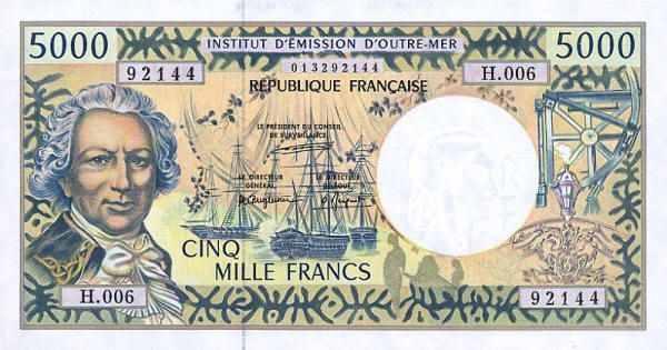 Tờ franc của vùng Polynesia thuộc Pháp