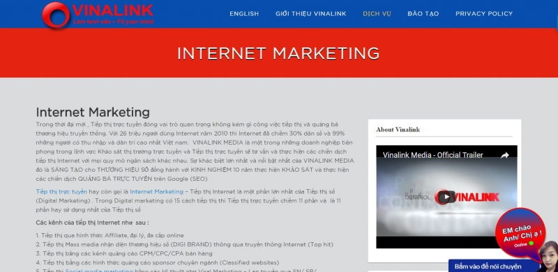 Trung tâm đào tạo marketing online Vinalink