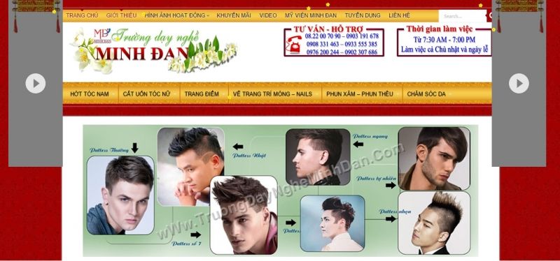 Trường dạy nghề cắt tóc chuyên nghiệp Minh Đan