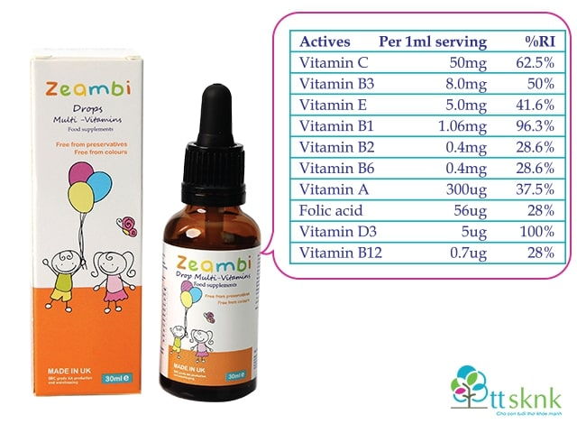 Vitamin tổng hợp Zeambi từ Anh Quốc