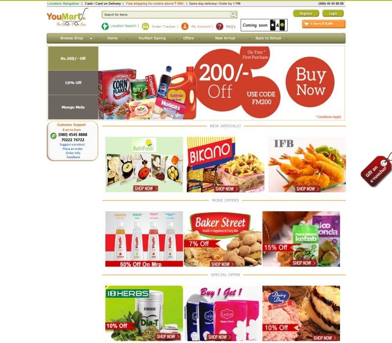 Website thực phẩm Youmart